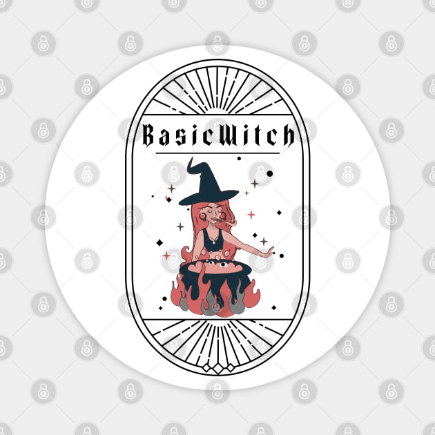 Basic Witch Funny Halloween Design Magnet by Up 4 Tee